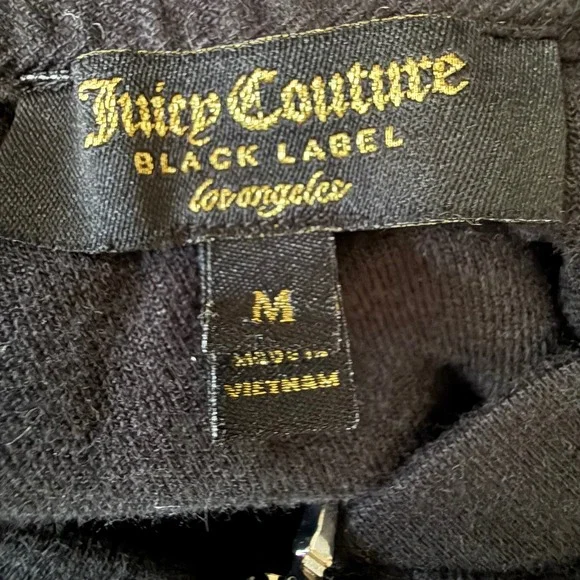 Juicy Couture Black Label Velour Y2K Zip Up‎ Jumpsuit Women's Medium Casual - Picture 8 of 10